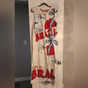 Farm Rio for Anthropologie Brazil Dress. Size M, New With Tags